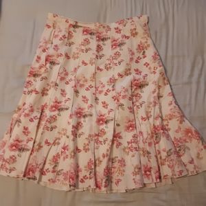 Coldwater Creek pink floral skirt size PL